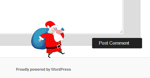 screenshot 1 - Hướng dẫn “đưa” ông già noel vào web Wordpress